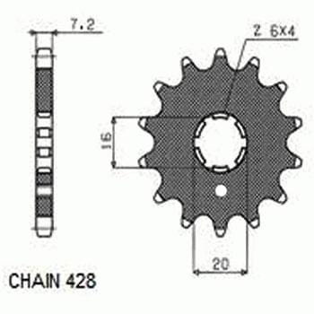 Zębatka Przednia Sunstar SUNF203-15
