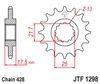 Zębatka Przednia JT JTF1298.17