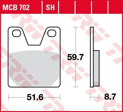 Klocki Hamulcowe TRW MCB702