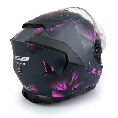 Kask Motocyklowy LS2 FF800 STORM II BURST czarny różowy