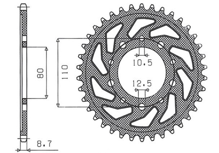 Zębatka Tylna Sunstar SUNR1-5363-43