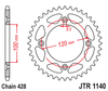 Zębatka Tylna JT JTR1140.54
