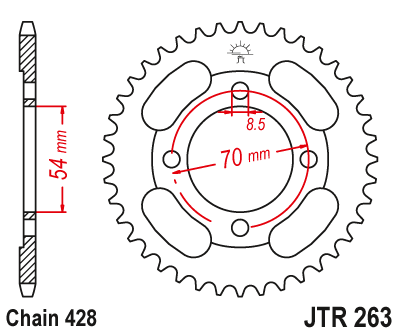 Zębatka Tylna JT JTR263.42