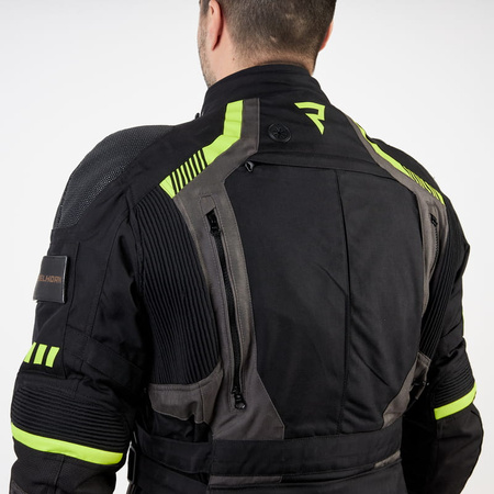 Męska Kurtka Motocyklowa Rebelhorn Patrol Black Fluo