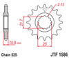 Zębatka Przednia JT JTF1586.15