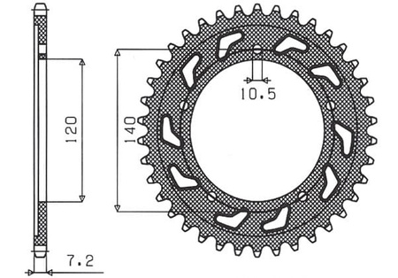 Zębatka Tylna Sunstar SUNR1-4499-48