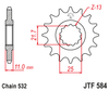 Zębatka Przednia JT JTF584.16