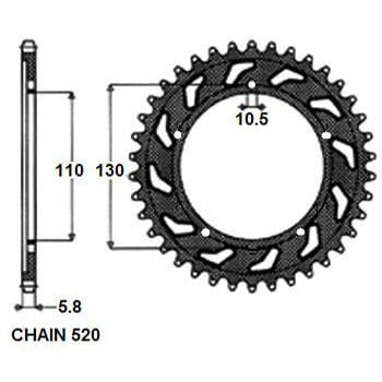 Zębatka Tylna Sunstar Aluminiowa SUNR5-3471-44