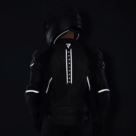 Kurtka Skórzana Motocyklowa REBELHORN VELOCE BLACK WHITE