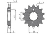 Zębatka Przednia Sunstar SUNF356-14