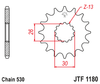 Zębatka Przednia JT JTF1180.19RB z Tłumikiem Drgań