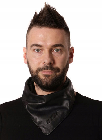 WOLF SKÓRZANA WYGODNA APASZKA CHUSTA NA TWARZ BLACK