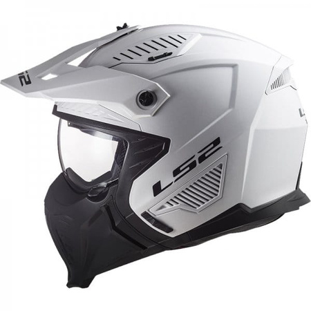 Kask Modułowy LS2 OF606 Drifter Solid White (z Odpinaną Szczęką)