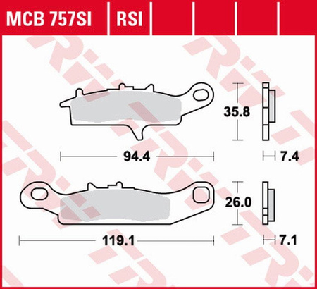 Klocki Hamulcowe TRW MCB757SI