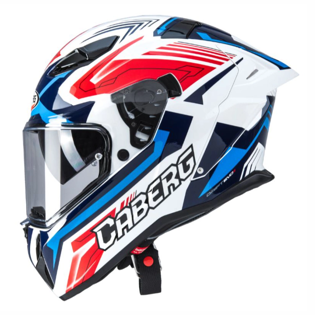 Kask integralny motocyklowy CABERG DRIFT EVO II JARAMA Biało-niebiesko-czerwony