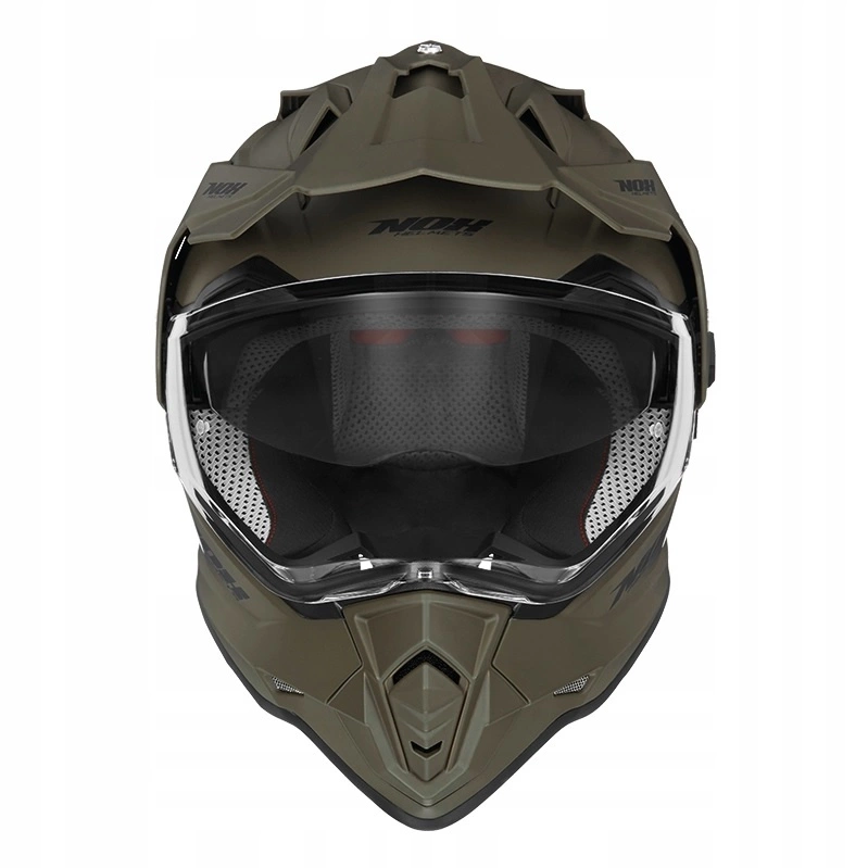 Kask off-roadowy motocyklowy NOX N312 Zielony mat
