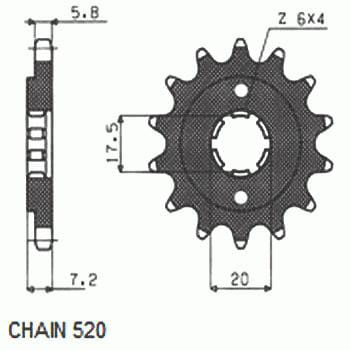 Zębatka Przednia Sunstar SUNF303-13