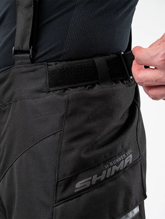 Spodnie Motocyklowe SHIMA RUNNER MEN czarny membrana