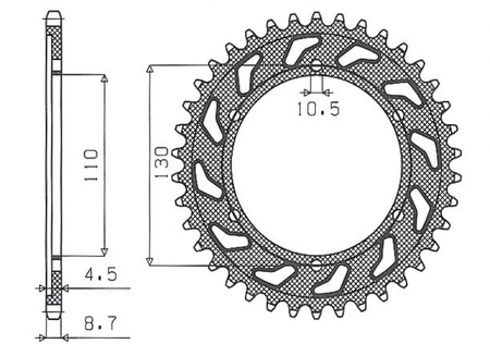 Zębatka Tylna Sunstar SUNR1-5474-42