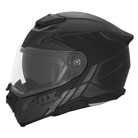 Kask Szczękowy Motocyklowy NOX FLIP-UP N967 SYNCHRO BLACK TITAN
