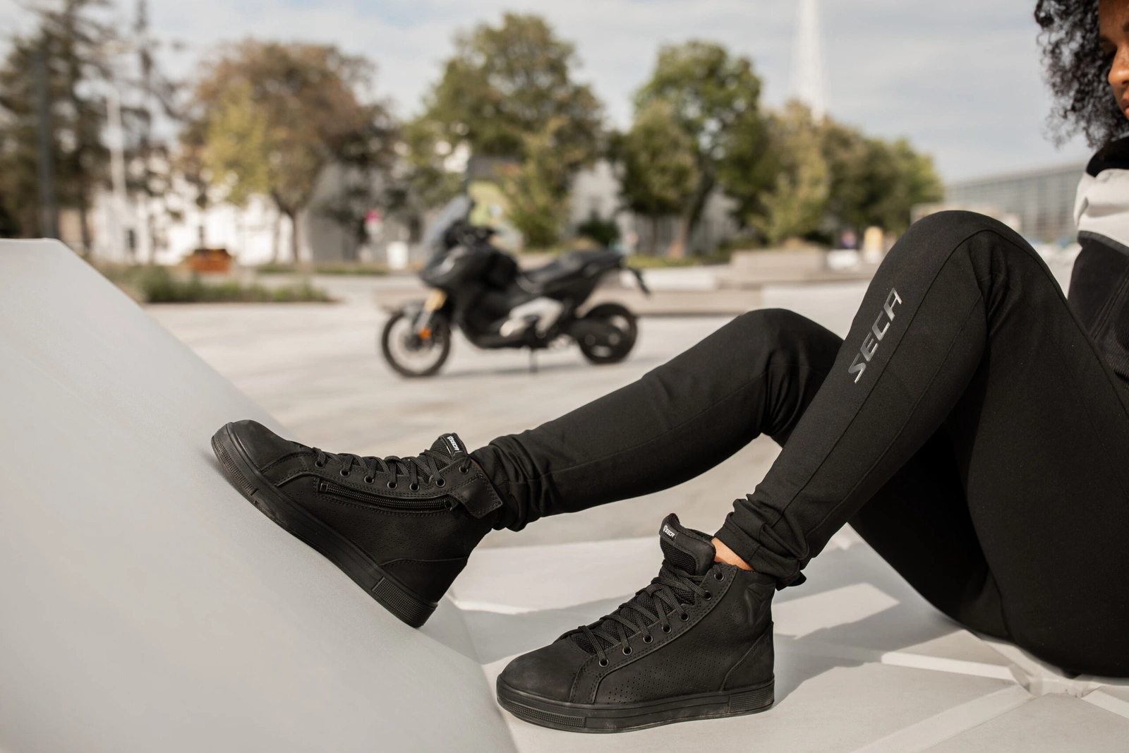 Legginsy motocyklowe SECA FLEX Czarne