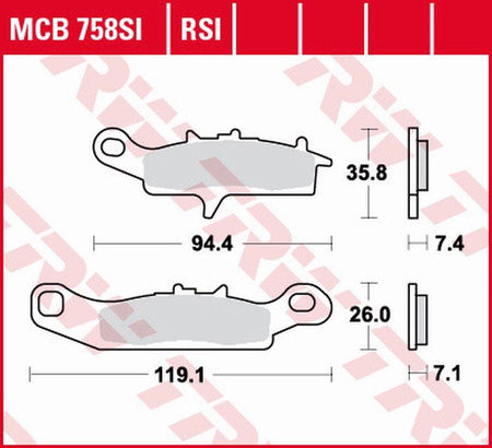 Klocki Hamulcowe TRW MCB758SI