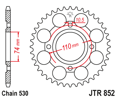 Zębatka Tylna JT JTR852.41
