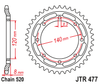 Zębatka Tylna JT JTR477.43