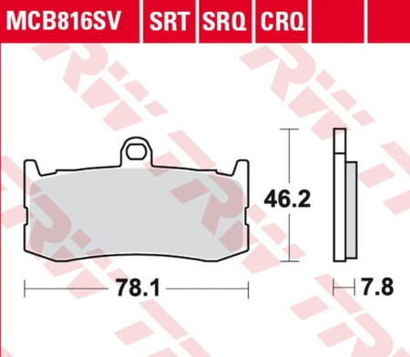 Klocki Hamulcowe TRW MCB816CRQ