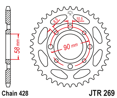 Zębatka Tylna JT JTR269.42