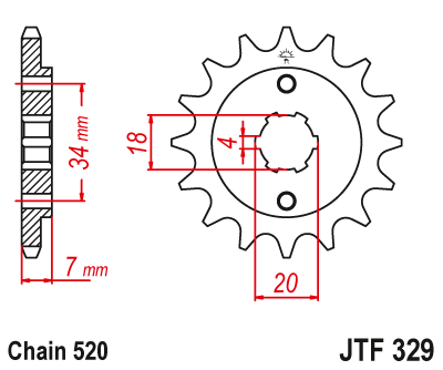 Zębatka Przednia JT JTF329.16