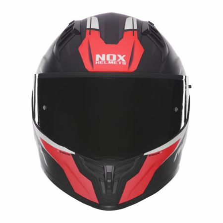 Kask Integralny Motocyklowy NOX N401 CROWER BLACK RED