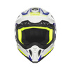 Kask Off-roadowy Motocyklowy NOX N634 GRADIANT WHITE BLUE YELLOW