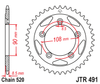 Zębatka Tylna JT JTR491.38
