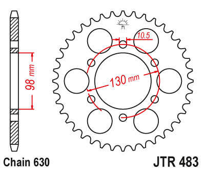 Zębatka Tylna JT JTR483.35