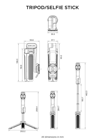 QUAD LOCK STATYW TRIPOD / SELFIE STICK