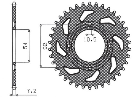 Zębatka Tylna Sunstar SUNR1-2046-49