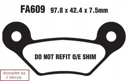 Klocki Hamulcowe EBC FA609R