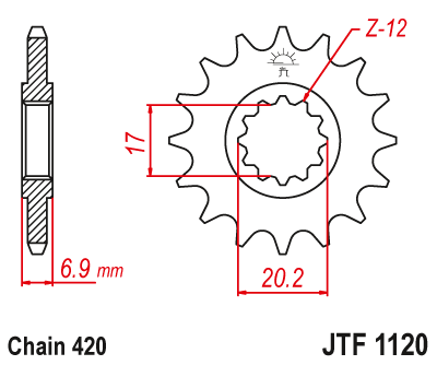 JT ZĘBATKA PRZEDNIA JTF1120.10