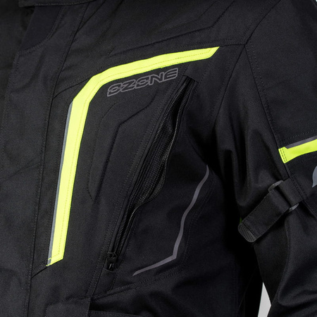 Męska Kurtka Motocyklowa Ozone Sahara Black Fluo