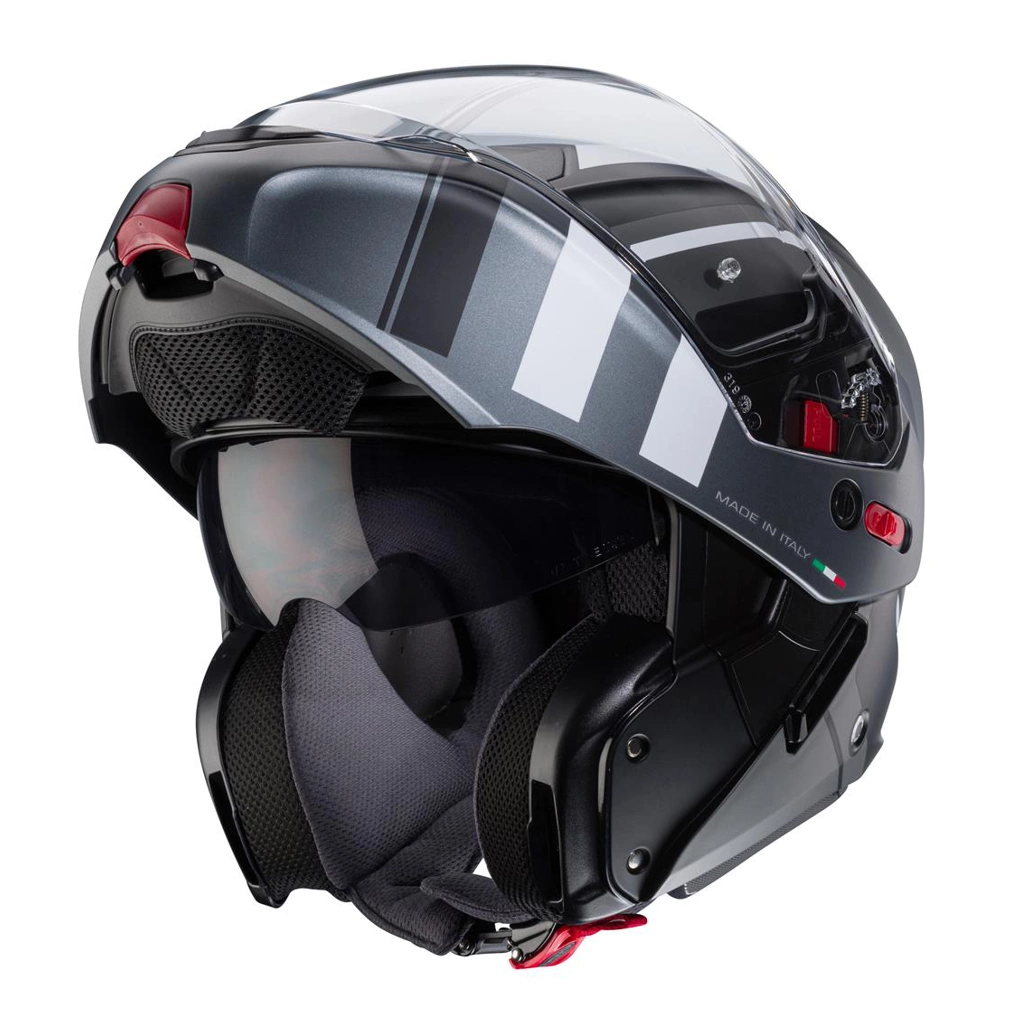 Kask szczękowy motocyklowy CABERG HORUS X ROAD Czarno-szaro-biały
