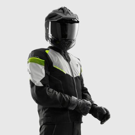 Kurtka tekstylna motocyklowa REBELHORN HIFLOW V BLACK GREY FLUO