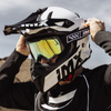 GOGLE IMX ENDURANCE RACE GOG BLACK/WHITE (SZYBA IRIDIUM GOLD + CLEAR)