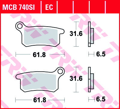 Klocki Hamulcowe TRW MCB740SI