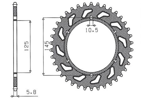 Zębatka Tylna Sunstar SUNR1-3541-45