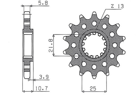 Zębatka Przednia Sunstar SUNF394-16