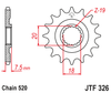 Zębatka Przednia JT JTF326.14