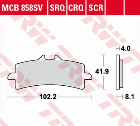 Klocki Hamulcowe TRW MCB858SCR