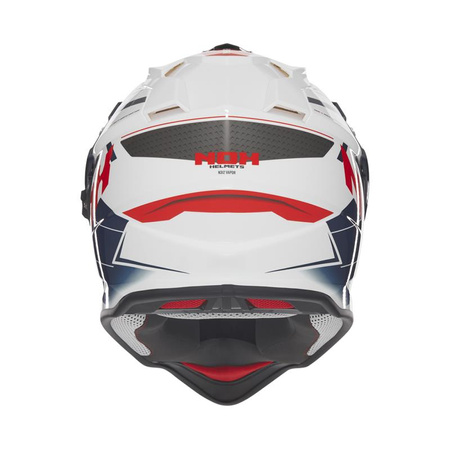 Kask Off-roadowy Motocyklowy NOX DUOSPORT N312 WHITE BLUE RED