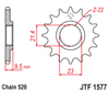 Zębatka Przednia JT JTF1577.15